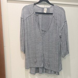 We The Free Heather Gray Blouse